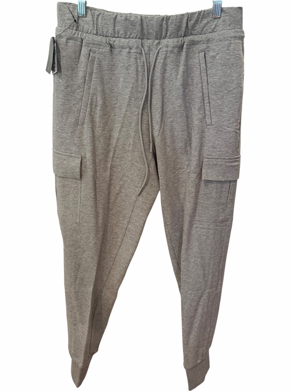 Thumb United Women’s 6 Pocket Cargo Jogger Sweatpants Heather Gray Large NWT